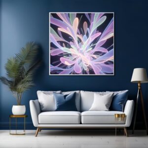 Ethereal Bloom – Modern Abstract Digital Art Print for Home & Office Décor